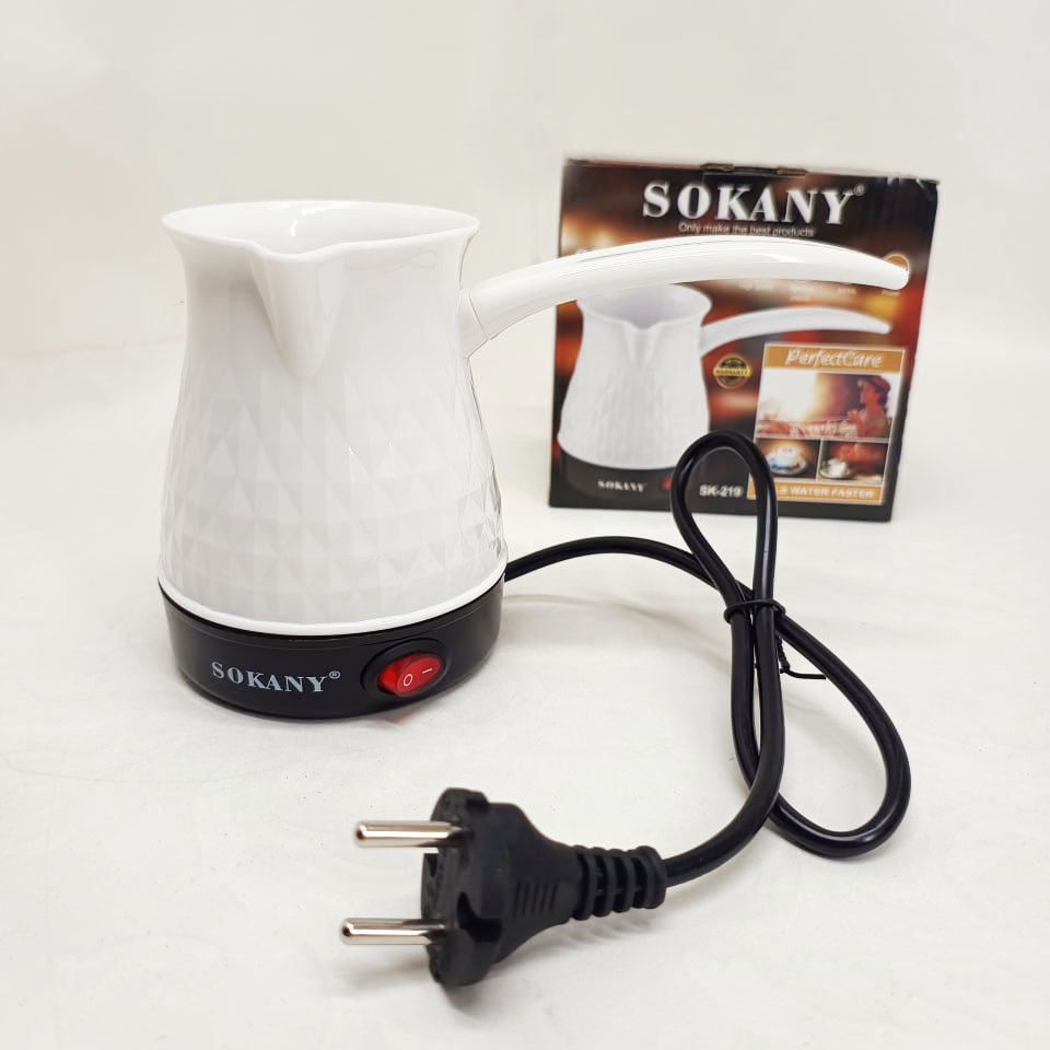 Електрична турка Sokany SK-219 500мл 500Вт для кави White