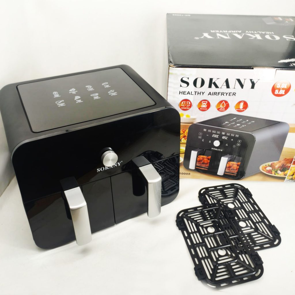 Мультипіч SOKANY SK-10008 на 10 л Аерофритюрниця з таймером та терморегулятором, Аерогриль