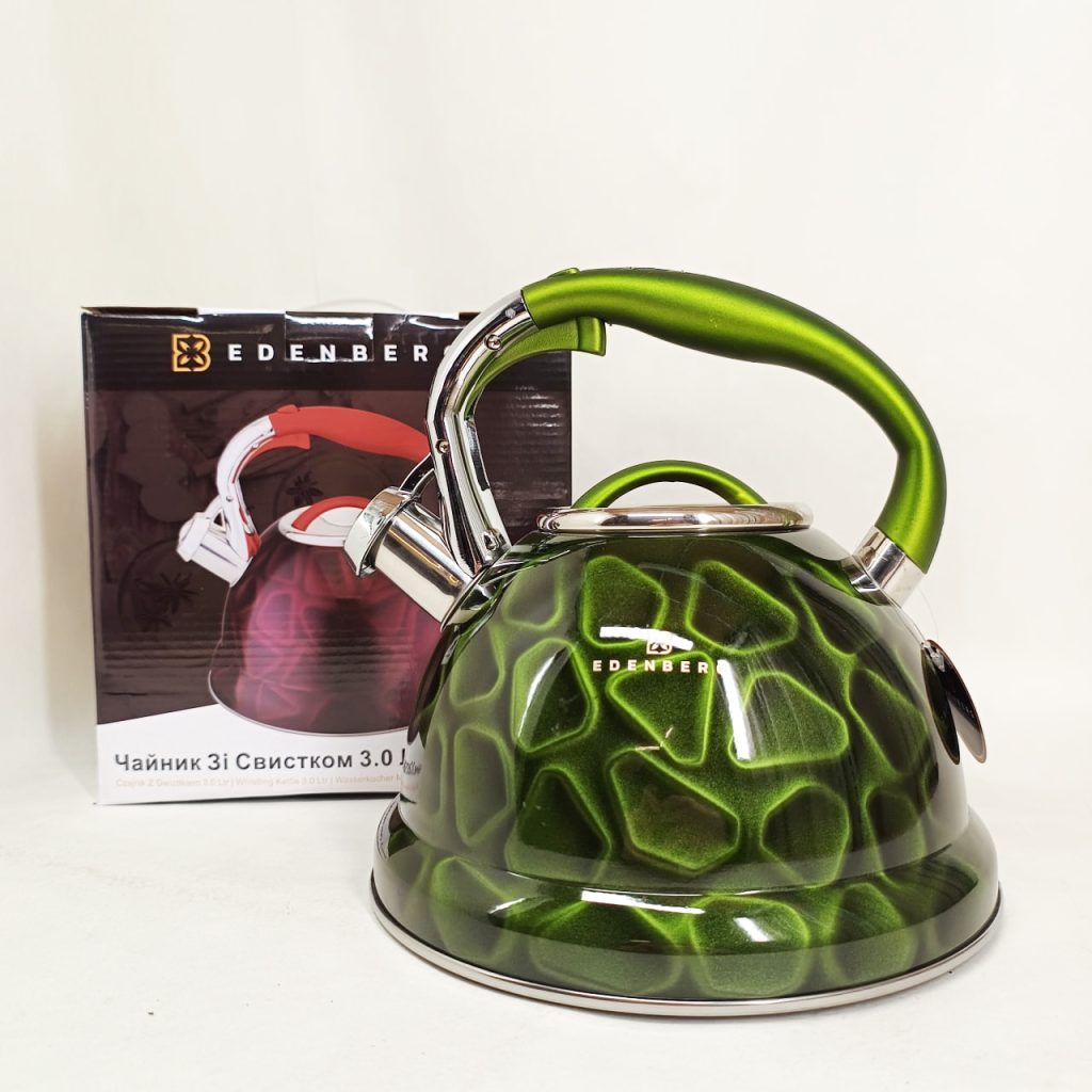 Чайник зі свистком Edenberg EB-1910 з турбо індукційним дном 3л Green