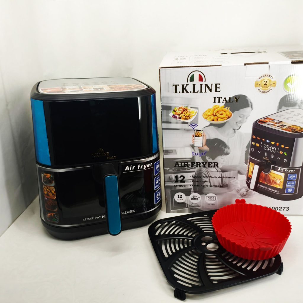 Аерофритюрниця T.K.Line TK00273 12 л з Wi-Fi Tuya Smart, 2 ТЕНами, LED-дисплеєм і керамічною чашею
