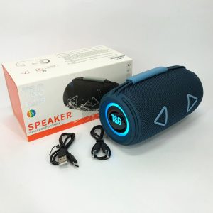 Bluetooth-колонка TG657 з RGB підсвічуванням 1500 mAh, музичні стовпчики для вулиці. Колір: синій