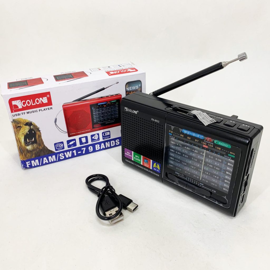 Портативна стовпчик радіо MP3 USB Golon RX-6622 Black