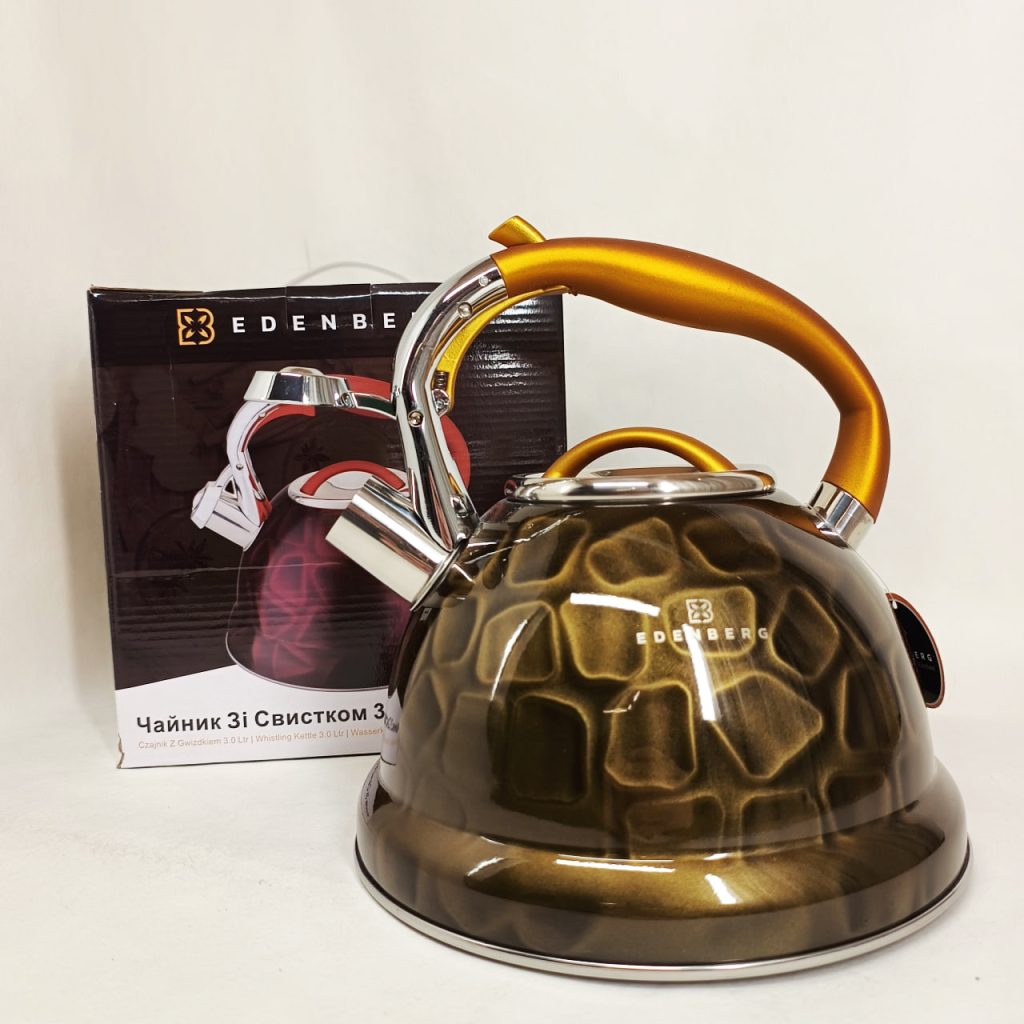 Чайник із свистком Edenberg EB-1910 з турбо індукційним дном 3л Yellow