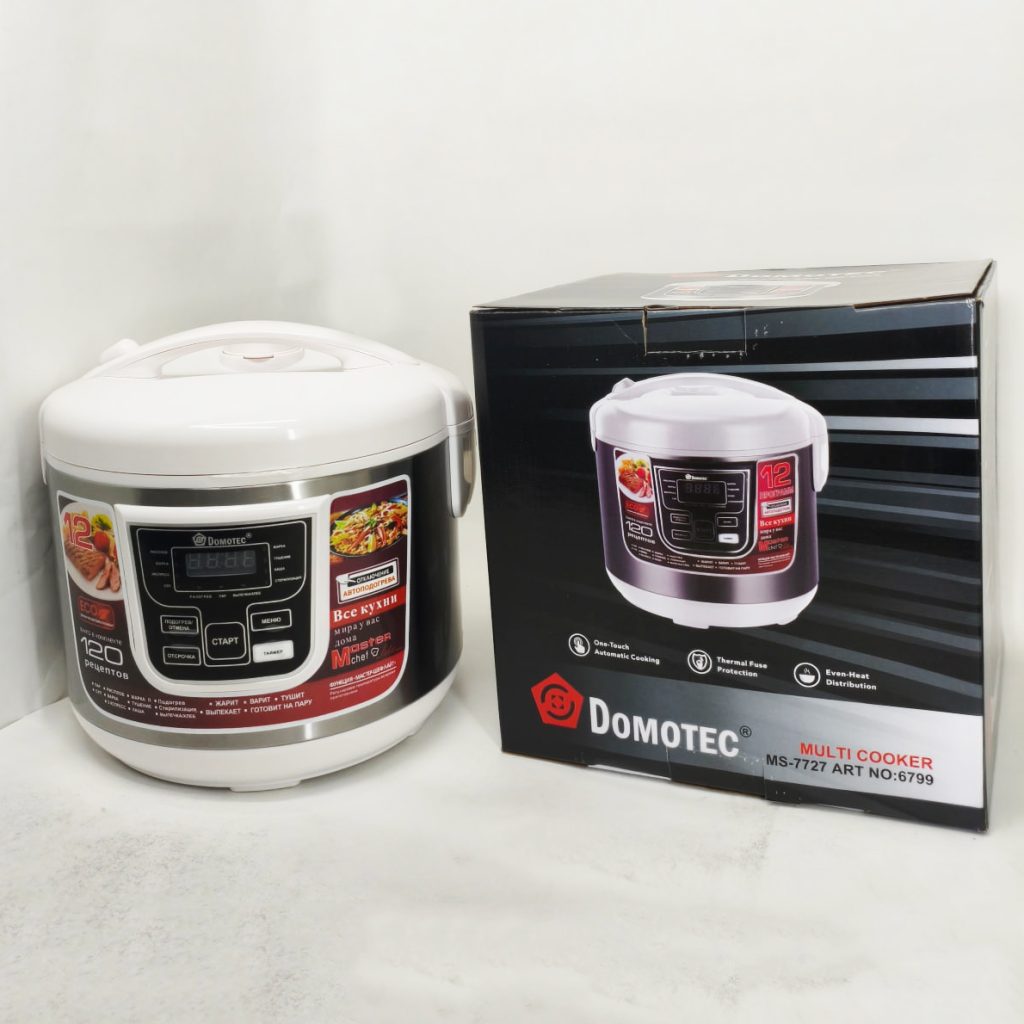 Мультиварка Domotec MS-7727 5л 900Вт 12 режимів, Мультиварка електрична кухонна з чашею