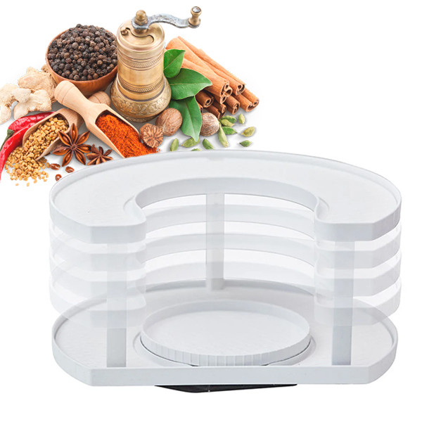 Спецівниця Spice Spinner Two-Tiered Spice Organizer, Поворотна підставка для спецій, Карусель для спецій