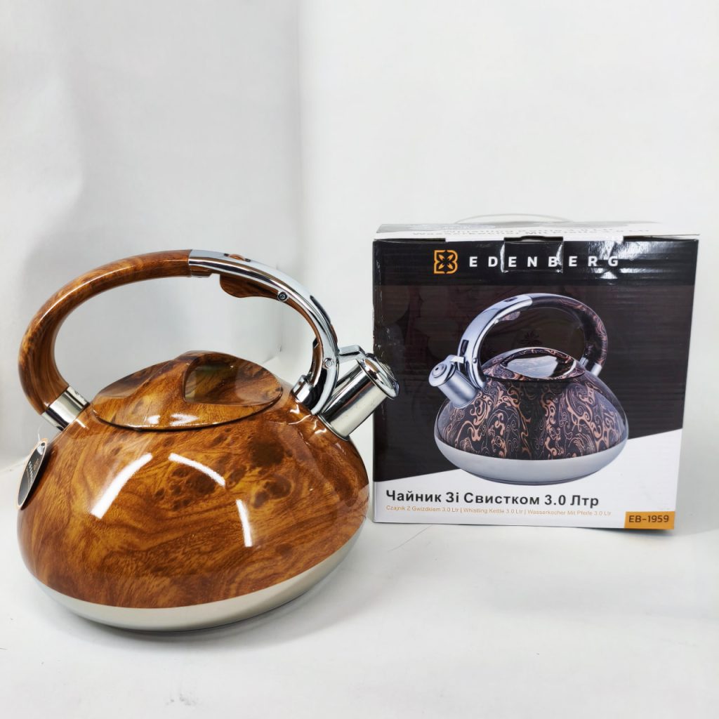 Чайник зі свистком Edenberg EB-1959 3л із капсульним дном Brown