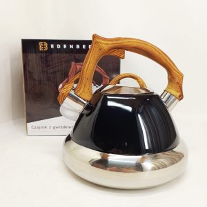 Чайник для плити Edenberg EB-8823 нержавіюча сталь для газової електричної індукційної плити 3л Black