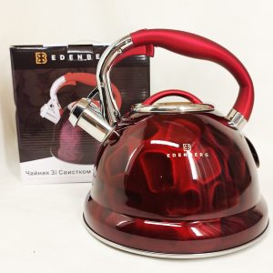 Чайник із свистком Edenberg EB-1910 з турбо індукційним дном 3л Red