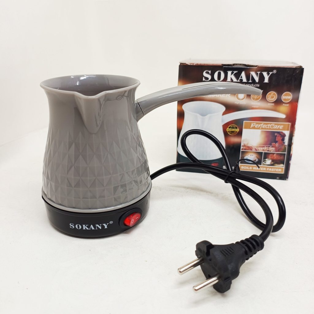 Електрична турка Sokany SK-219 500мл 500Вт для кави Gray