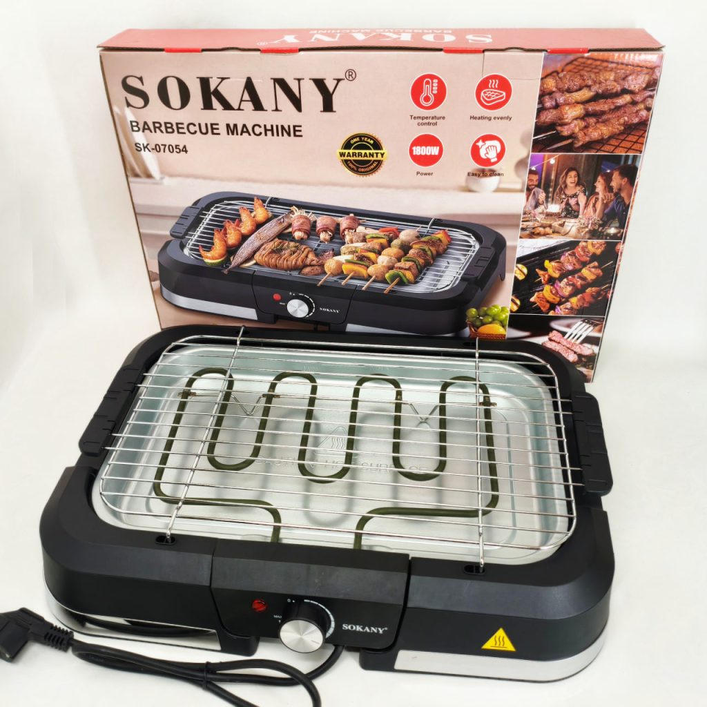 Електричний гриль барбекю Sokany SK-07054 2000Вт настільний бездимний для приготування м'яса та овочів