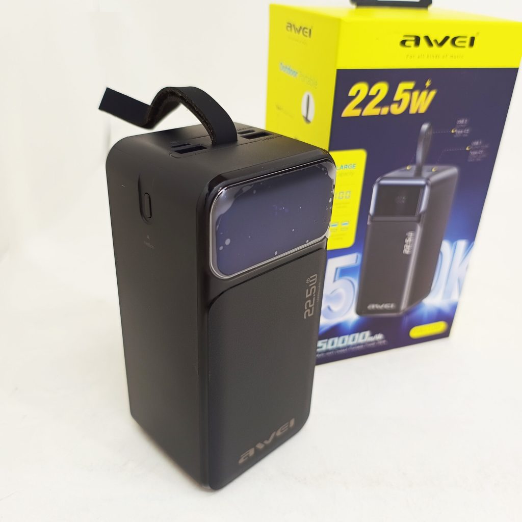 Портативний павербанк Awei PA-13 50000mAh з функцією швидкої зарядки 22.5W