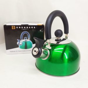 Чайник Edenberg EB-1346 із нержавіючої сталі зі свистком 2.5л Green