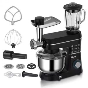 Кухонний комбайн Domotec MS-6676B 5в1 10л 1400Вт міксер/м'ясорубка, стаціонарний планетарний тістоміс