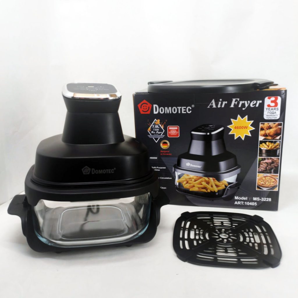 Аерофритюрниця аерогриль Air Fryer Domotec MS-3228 з LED-екраном для смаження без олії 4600 Вт на 7 л
