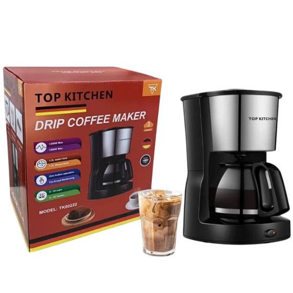 Кавоварка крапельна з підігрівом для дому та офісу Top Kitchen Tk00222 1.2л 1200Вт