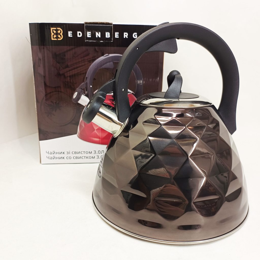 Чайник із свистком Edenberg EB-8821 з турбо індукційним дном 3л Black