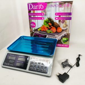 Ваги торгові Dario DES-4V-40S з калькулятором та акумулятором до 40кг