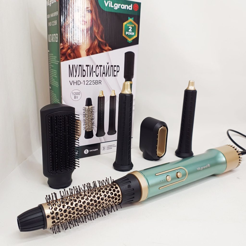 Фен-щітка мультистайлер ViLgrand VHD-1225BR 1200Вт green