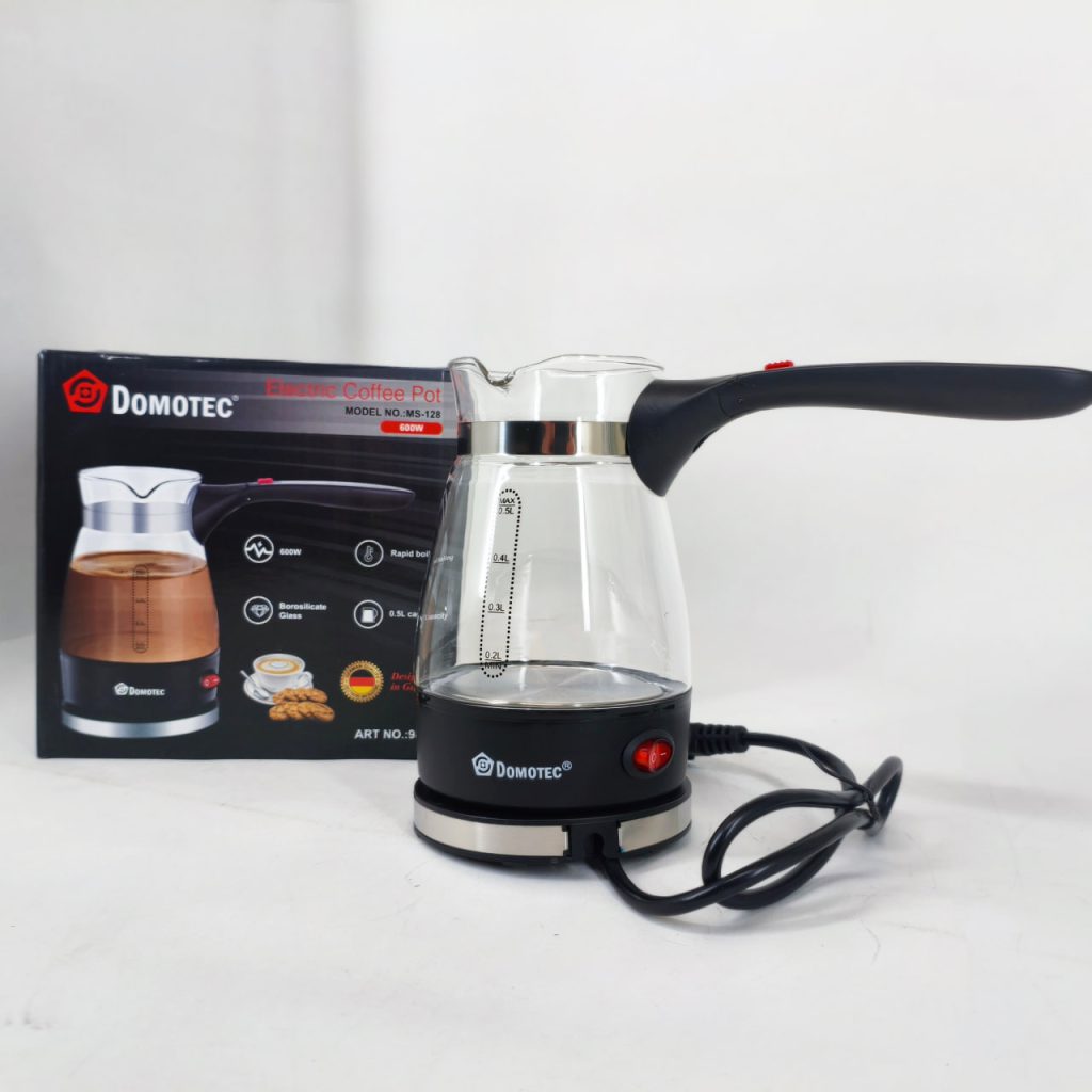 Кавоварка електрична турка 0.5л 600Вт нержавіюча сталь Domotec R-128