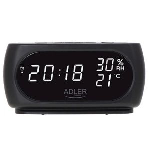 Настільний годинник-будильник Adler AD 1186 Black