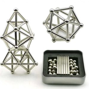 Магнітний конструктор Buckyballs n Buckybars, 64 деталі, магнітна іграшка неокуб, магнітний конструктор