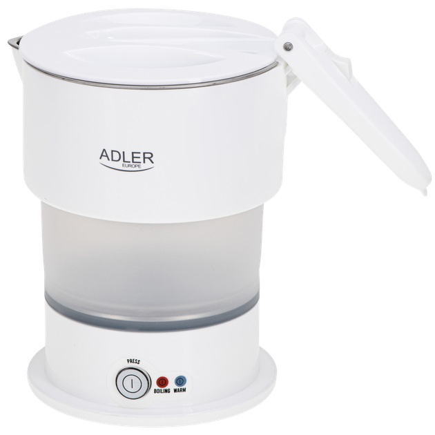 Силіконовий туристичний чайник Adler AD 1377 white 0,6L для подорожей