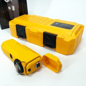 Ліхтарик-запальничка армійська MULTIFUNCTIONAL D51-COB електроімпульсна акумуляторна Yellow