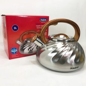 Чайник Magio MG-1194 3 л зі свистком, чайник зі свистком для індукційної плити, чайник газовий