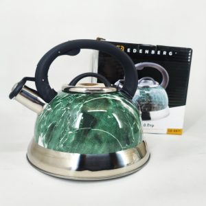 Чайник Edenberg EB-8871 із нержавіючої сталі зі свистком 3л Green